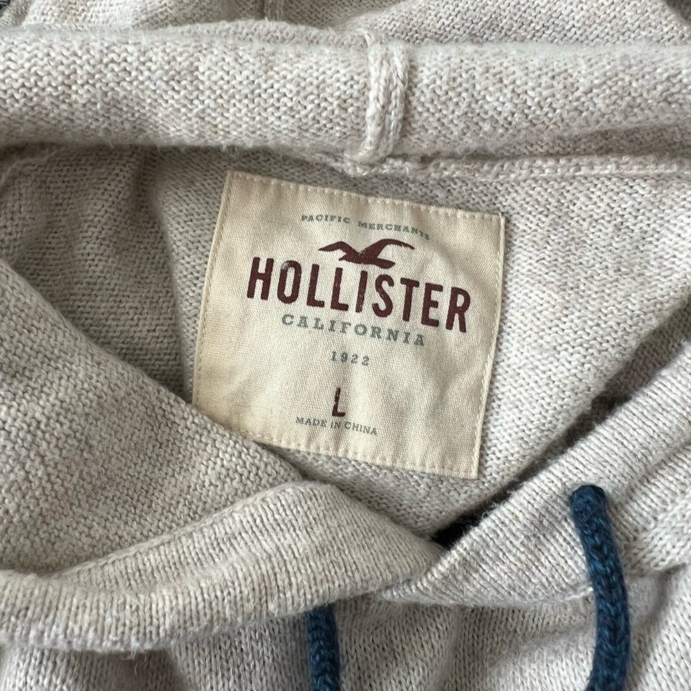 Y2K Vintage Hollister Abercrombie Sweater Hoodie- Men's Size Large - Picture 5 of 7